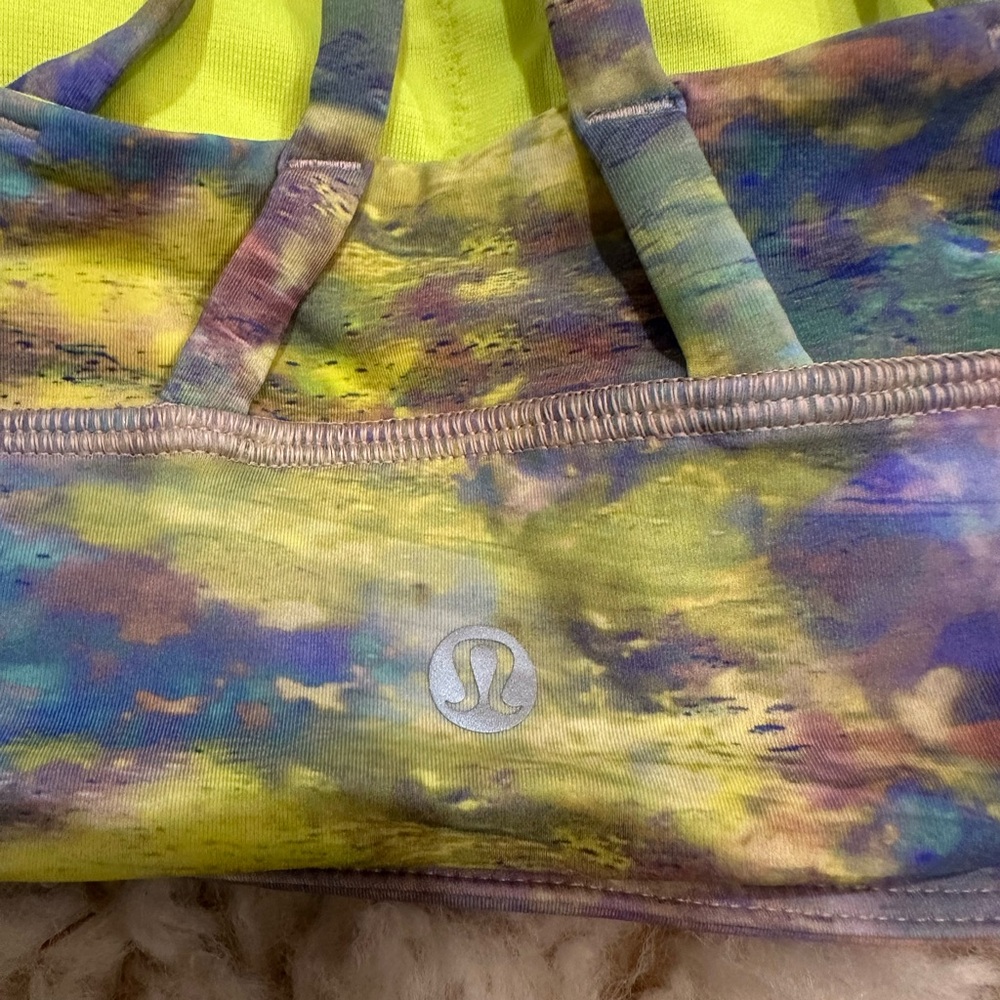 Colorful Lululemon Racerback Crop Top - Picture 3 of 3
